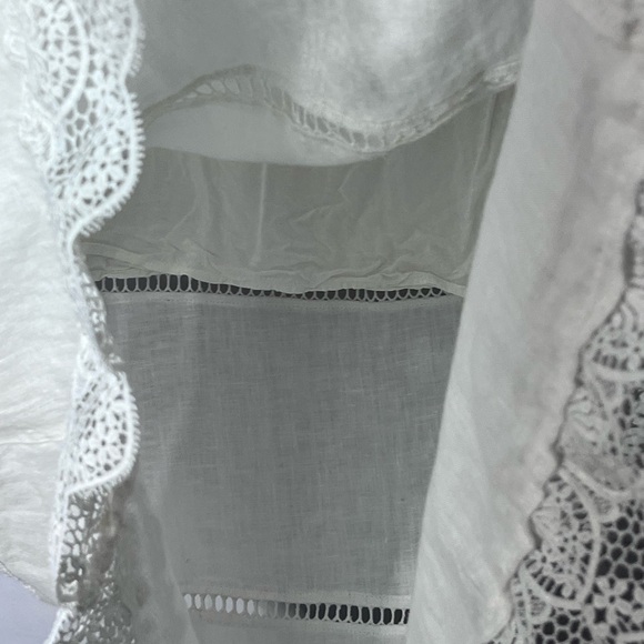 Soft Surroundings size 10 lined, 100%Linen,laced long maxi dress. Beautiful. (I) - Picture 4 of 8